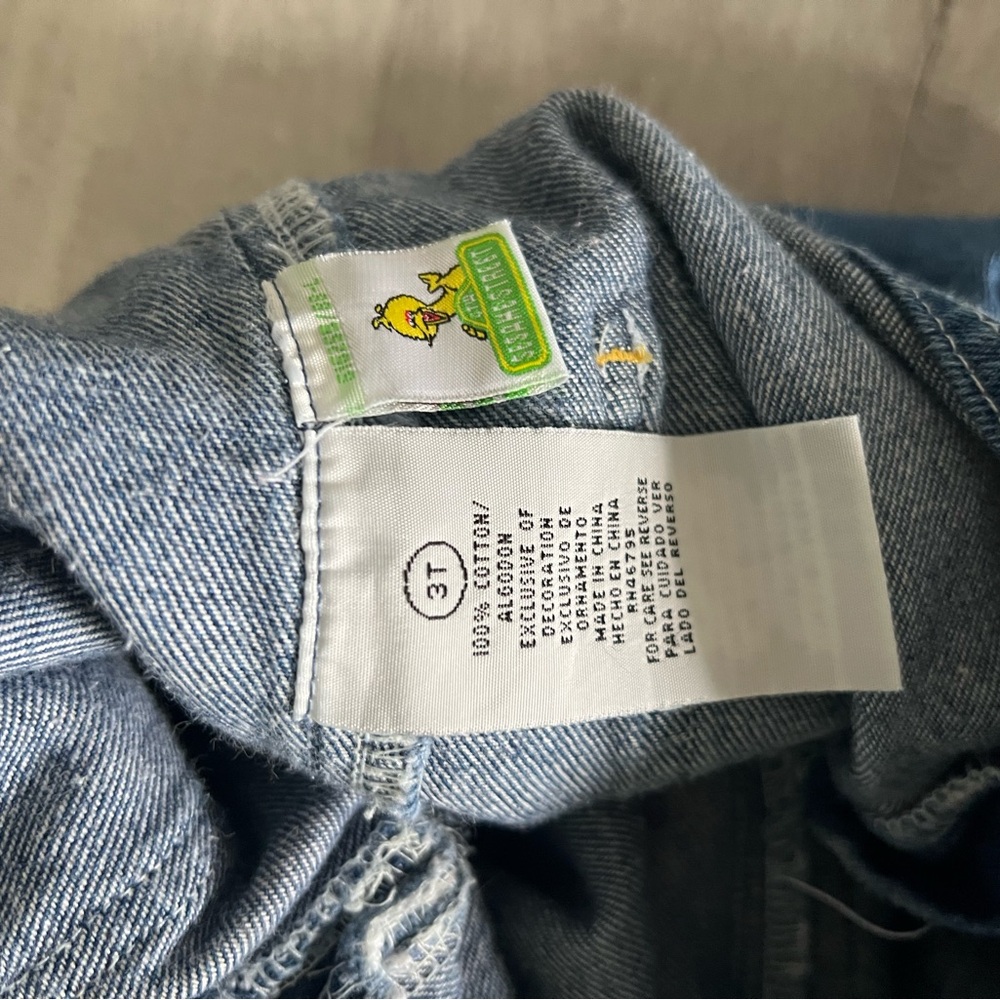 Vintage Sesame Street Grover Denim Blue Short Overalls - Picture 6 of 6